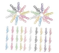 SEWACC 200pcs Colorful Music Note Paper Clips Treble Clef Metal Clips with Vibrant Coating for Office School Planners and Scrapbooks Creative Music Lovers