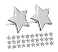 SEWACC 200pcs Metal Paper Fasteners Two Leg Star Pins Iron Mini Brads for DIY Crafting Scrapbooking Fabric Decoration Accessories