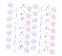SEWACC 200pcs Star Beads for Crafts Spacer Charms for Bracelets Necklaces Earrings DIY Jewelry Making Supplies with Vibrant Transparent Blue Pink Purple Colors