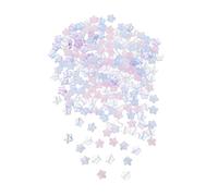 SEWACC 200pcs Star Shaped Spacer Beads for Jewelry Making Mixed Transparent Blue Pink Purple Colors DIY Bracelet Necklace Earring Craft Supplies for Creative Handmade Accessories