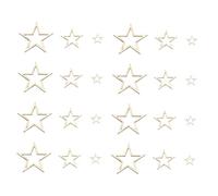 SEWACC 200pcs Wooden Five Pointed Star Craft Pieces Mixed DIY Embellishments for Decorations Handmade Projects Christmas Ornaments School Party Supplies