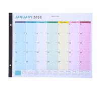 SEWACC 2026-2027 Jumbo Wall Calendar Large 18-Month Monthly Planner for Home and Office European Style Black Card Wall Hanging Yearly Organizer Hard Paper Calendar