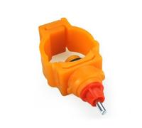 SEWACC 20pcs Automatic Chicken Water Feeder with Spring Clip, Screw Style Poultry Drinker, Orange, Suitable for Poultry Farming and Backyard Use