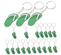 SEWACC 20pcs Cartoon EVA Slipper Keychains with Rings Cute Luau Party Key Pendants for Bag and Key Decoration Holders for Organizing Multiple Random Colors Random Color