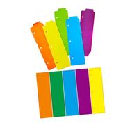 SEWACC 20pcs Colored Binder Dividers Notebook Index Card Divider Plastic Tab Cute Binder Folders Letter Size Plastic Abs