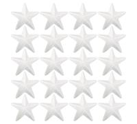 SEWACC 20pcs Foam Pentagram Polystyrene Forms Stars Blank Foam Star Ornaments Christmas Stars for Crafts Christmas Party DIY Foam Balls Craft Balls Holiday Party Decor Foam Stars White