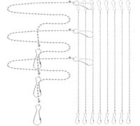 SEWACC 20Pcs Hanging Chains with Hooks Alloy 28Cm for Hanging Baskets and Billboard Signs Garden Use Silver