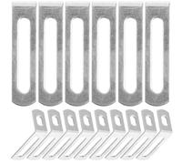 SEWACC 20pcs Heavy Duty Brackets Corner Brackets with Slotted Rust Resistant Angle Braces for Shelves Right Angle Supports for Furniture Fixing and Laminates