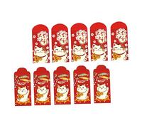 SEWACC 20pcs Large Cat Pattern Red Envelopes for Chinese Year Mixed Style with Lucky Cat and Koi Fish Designs Paper Red Packets for Childrens Gifts Suitable for Spring Festival Weddings