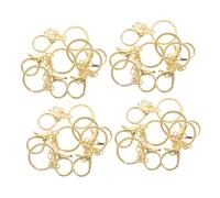 SEWACC 20pcs Metal Lobster Claw Clasps with Chain Small Keyring DIY Craft Supplies Secure Locking Iron Keychain Clips for Jewelry Making and