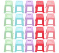 SEWACC 20pcs Mini Canvas Stands Plastic Feet Risers for Fluid Pouring Paintings Stable Non-slip Support for Various Canvas Lightweight Portable Painting Supplies for Artists