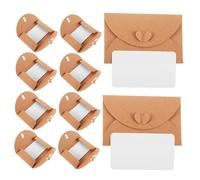 SEWACC 20pcs Mini Kraft Paper Envelopes with Heart Clasp and Blank Greeting Cards Versatile Birthday and Thanksgiving Note Card Holders Brown Kraft Packaging for Weddings and Graduations