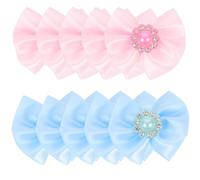 SEWACC 20pcs Pet Hair Bows Small Dog Grooming Hairbands Decorative Bowtie Ornaments for Cats Puppies Halloween Party Accessories