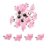 SEWACC 20pcs Pig Pencil Topper Clips Soft PVC Detachable Cartoon Pencil Charm Fit for Students Classroom Rewards School Decorations