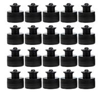 SEWACC 20pcs Push Pull Caps, 28mm Twisted Sport Bottle Caps, Replacement Push Pull Lids for Water Soda Bottles, 1. 37 X 1. 18 Inches, Black