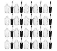 SEWACC 20Pcs Refillable Glass Nail Polish Bottles 15Ml with Brush Cap - Empty Nail Oil Vials for DIY Mixing Art Samples and Cuticle Oil Storage
