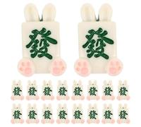 SEWACC 20pcs Resin Flatback Charms Cute Cartoon Mahjong Animal Resin Accessories for DIY Phone Case Decoration, Hair Clips, and Crafting Supplies