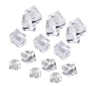 SEWACC 20pcs Reusable Fake Ice Cubes Props Made of Abs with High Degree of Simulation for Photography and Bridal Showers Table Scatters Decoration