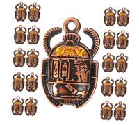 SEWACC 20pcs Vintage Beetle Pendant DIY Jewelry Making Charms for Necklace Bracelet Keychain Ancient Egyptian Scarab Craft Accessories Anti