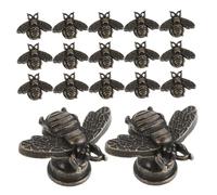 SEWACC 20pcs Vintage Metal Bee Shape Cabinet Knobs Single Screw Drawer Pulls Decorative Handles for Kitchen Cupboard Dresser Wardrobe Furniture Easy Installation