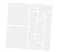SEWACC 20pcs White Eye Mesh for Mask Durable Breathable Fabric Sheets with Reinforced Edges for Fursuit Cosplay Crafting Lightweight Soft Material Enhancing Visual Depth for Costume Eyes