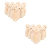 SEWACC 20pcs Wooden Peg Dolls Unfinished Waldorf Dolls DIY Wooden Blanks for Boys and Girls Decorative Craft Toys