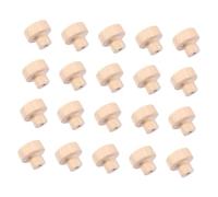 SEWACC 20Pcs Wooden Round Cabinet Handles Cupboard Knobs for Wardrobe Drawer Kitchen Cupboard Home Furniture Pulls Easy to Install Premium Rubberwood