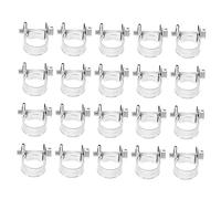 SEWACC 20pcs Zinc Plated Mini Fuel Hose Clamps Corrosion Resistant Adjustable Tube Clips for Water Pipes Fuel Lines and Cable Fixing Rustproof Fasteners for Indoor Outdoor Use