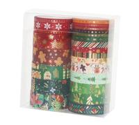 SEWACC 21rolls Christmas Washi Tape Decorative Tapes for Crafting Wrapping Scrapbooking Holiday Decor Easy to Tear Festive Patterns Included