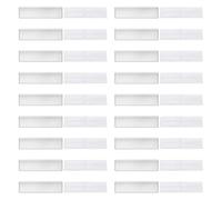SEWACC 24 Set Plastic Label Holders with Waterproof Self Adhesive PVC Clips and Paper Inserts, Easy Installation Shelf Price Tag Holders for Supermarket and Bookshelf Organisation