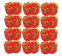 SEWACC 24pcs Chinese Year Red Envelopes Luck Money Bags Foil Gold Stamped Pouches for Spring Festival Celebration Gift Cash Packaging