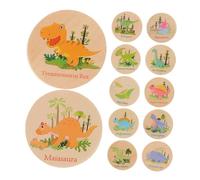 SEWACC 24pcs Dinosaur Memory Matching Game Wooden Animal Puzzle Educational for Preschool Learning Enhances Development and Logical Thinking Skills