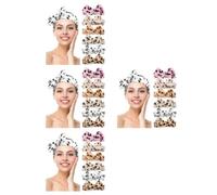 SEWACC 24pcs Leopard Print Coral Fleece Headbands Soft Spa and Makeup Hairbands for Women Cute Bowknot Design Multi-color Including Coffee Leopard Pink Yellow Colorful White Beige