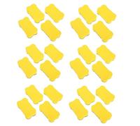 SEWACC 24Pcs Lightweight Whiteboard Erasers for School Eva Felt Dry Erase Board Rubbers Non Magnetic Yellow Small Bone Shaped Cleaners for Home Office Classroom Use
