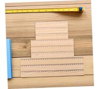SEWACC 24Pcs Wooden Ruler Set with Clear Scale Markings Lightweight Precision Measuring Straight Rulers for School Office Drawing and Classroom Use