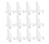 SEWACC 25pcs Clear Coin Display Easel Stands for Collectible Medals Cards Pocket Watches Small Artworks Transparent Acrylic Holders for Office Home School Multipurpose Large Display Rack