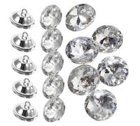 SEWACC 25Pcs Crystal Glass Sofa Buttons Decorative Sew Upholstery Buttons for Crafting Safe Edges for DIY Projects and Home Decor