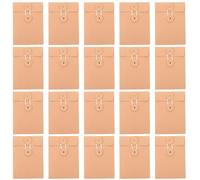 SEWACC 25Pcs Kraft Paper File Folder with String Closure Thick Kraft Paper Document Organizer Pouch for Office School Travel Mailing Holiday Cards and Photos