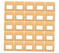 SEWACC 25pcs Kraft Paper Invitation Envelopes Transparent File Pouches Document Storage Organizer Sealed Window Design for Mailing Office and Bank Use