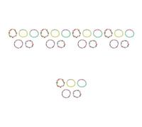 SEWACC 25pcs Wear-resistant Polymer Clay Beaded Bracelets Delicate Wrist Jewelry for Women and Fruit Slice and Pearl Design Portable Elastic Hand Strands