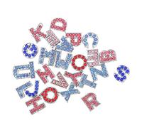 SEWACC 26Pcs Rhinestone Alphabet Letter Charms for DIY Jewelry Making Unique Pendants for Bracelets Necklaces and Crafting Accessories Safe Alloy Material for Creative