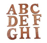 SEWACC 26pcs Wooden English Letters Alphabet Chips for Learning Smooth Sanded Edges DIY Wall Decor Early Education Toy