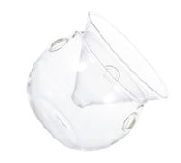 SEWACC 280ml Triangular Glass Salad Bowl for Buffet Fruit Vegetable Serving | Crystal Finish, Stable Base, Smooth Surface, Suitable for Caterers, Restaurant Servers, Poolside Presentation