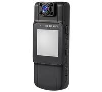 SEWACC 2k Rotatable Lens Back Clip Video Recorder Camera for Security and Outdoor Sports, 1.6-inch Screen Portable Body-worn Camera with Long Battery Life, Black, Wifi Enabled