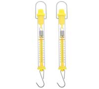 SEWACC 2pcs 10n Newton Spring Tube Force Scale with Hook for Physics Teaching Aids, Handheld Mechanical Pull and Draw Weight Meter for Classroom Science Experiments