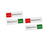 SEWACC 2pcs Acrylic Sliding Office Door Sign for Meeting Room Status Indicator with Background Easy Visible Do Not Disturb Vacancy Display for Conference Rooms