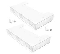 SEWACC 2Pcs Acrylic Wall File Holder Rack A4 Horizontal Document Organizer with Nail-Free Adhesive Screws, Wall-Mounted Magazine and Literature Storage for Office and Home