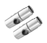 SEWACC 2pcs Adjustable Hand Shower Holders with Slide Bar Brackets Height Shower Head Rail Holders Bathroom Wall Mount Fixtures with Rubber Pads for Scratch Protection