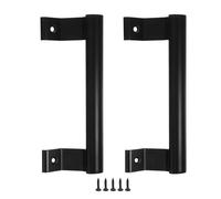 SEWACC 2pcs Aluminum Alloy Barn Door Handle for Cabinets and Wardrobes | Black Small Tube Design, Secure Grip, Bathroom Vanity and Commercial Spaces, Modern Pull Hardware