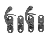 SEWACC 2pcs Antique Zinc Alloy Toggle Lock Buckle for Boxes Right Swing Hasp Latch for Jewelry Cabinet Suitcase Toolbox Durable User Friendly Installation
